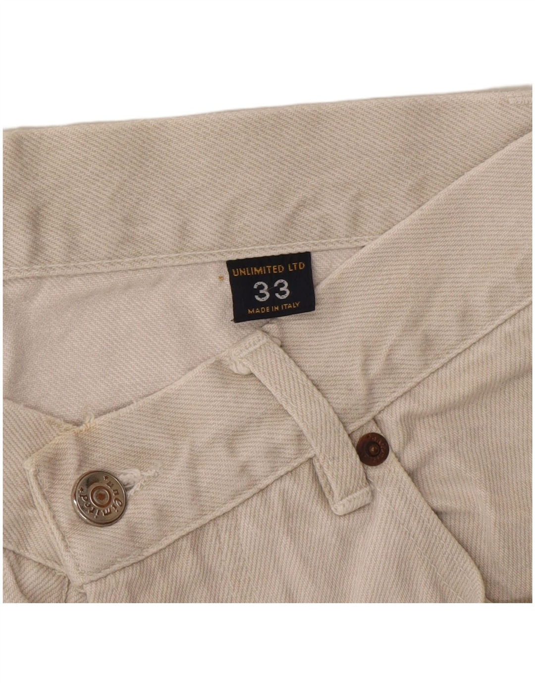 Unlimited Herren Tapered Jeans W33 L33 Weiße Baumwolle