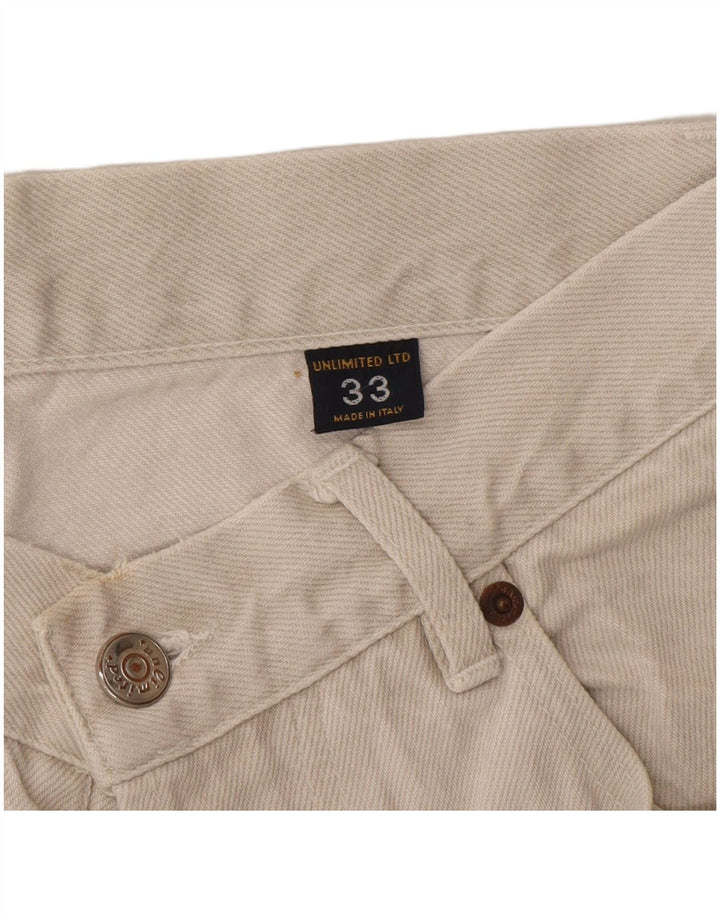 Unlimited Herren Tapered Jeans W33 L33 Weiße Baumwolle