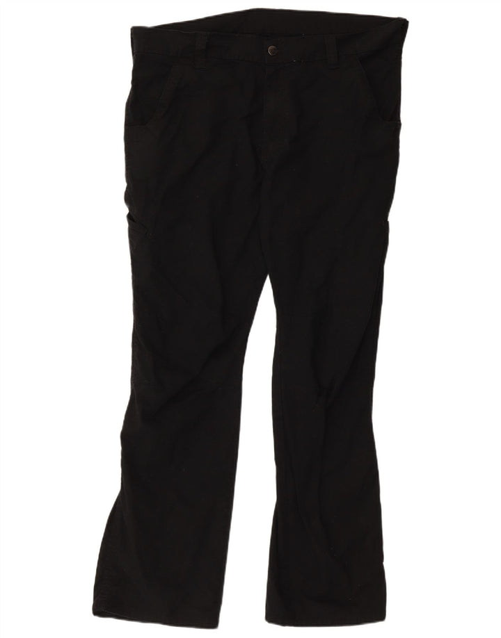 DICKIES Mens Bootcut Cargo Trousers W38 L29 Black Cotton