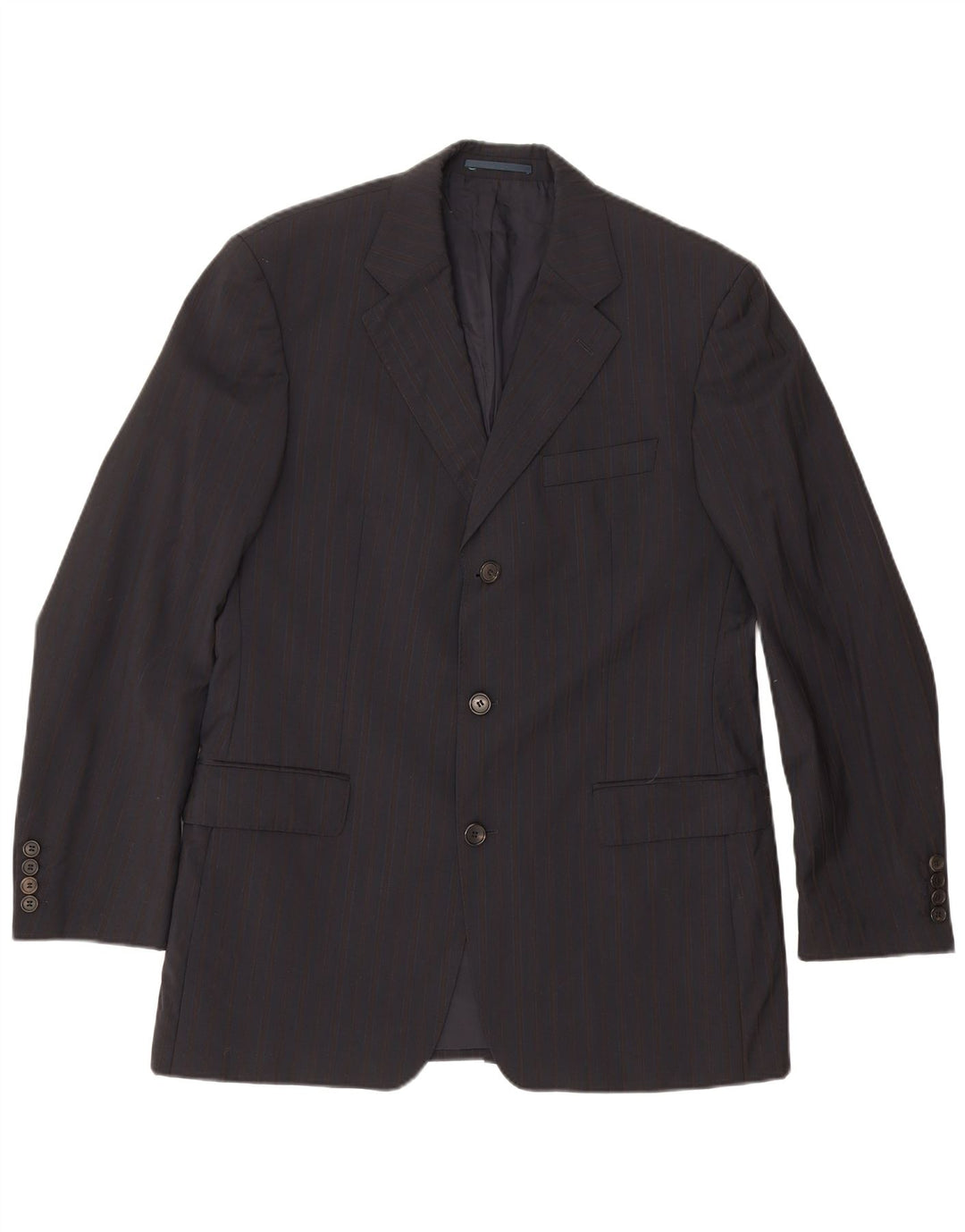 Hugo Boss Herren-Blazer mit 3 Knöpfen, IT 50, groß, marineblau, Nadelstreifen