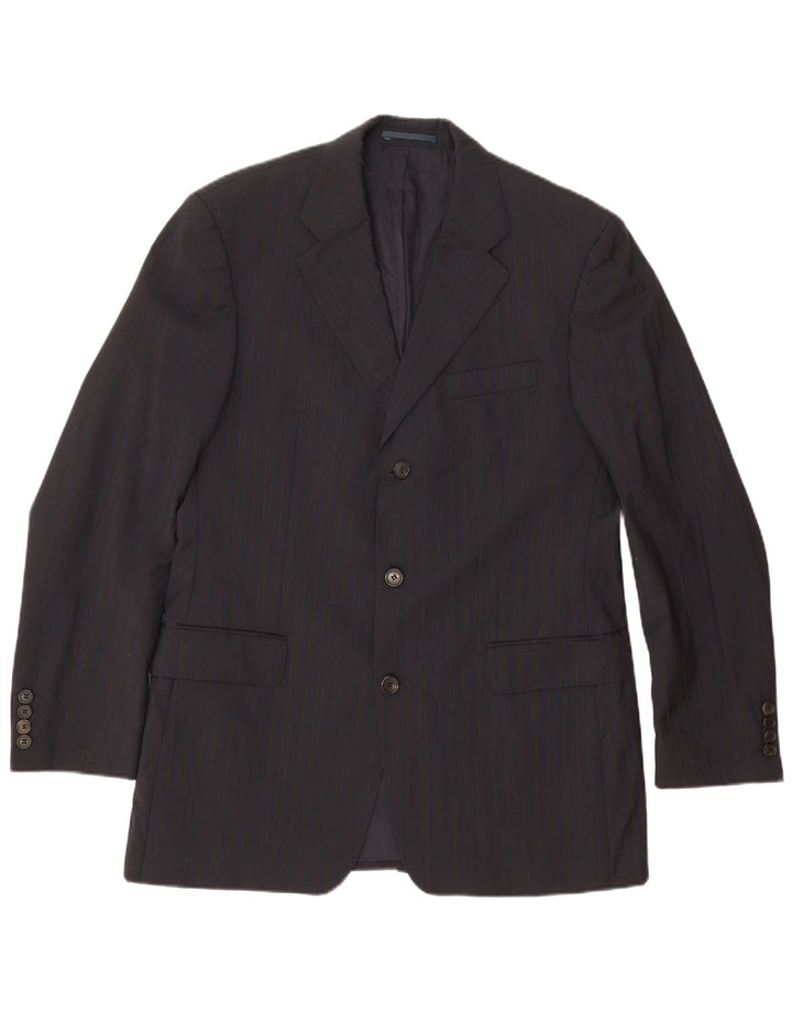 Hugo Boss Herren-Blazer mit 3 Knöpfen, IT 50, groß, marineblau, Nadelstreifen