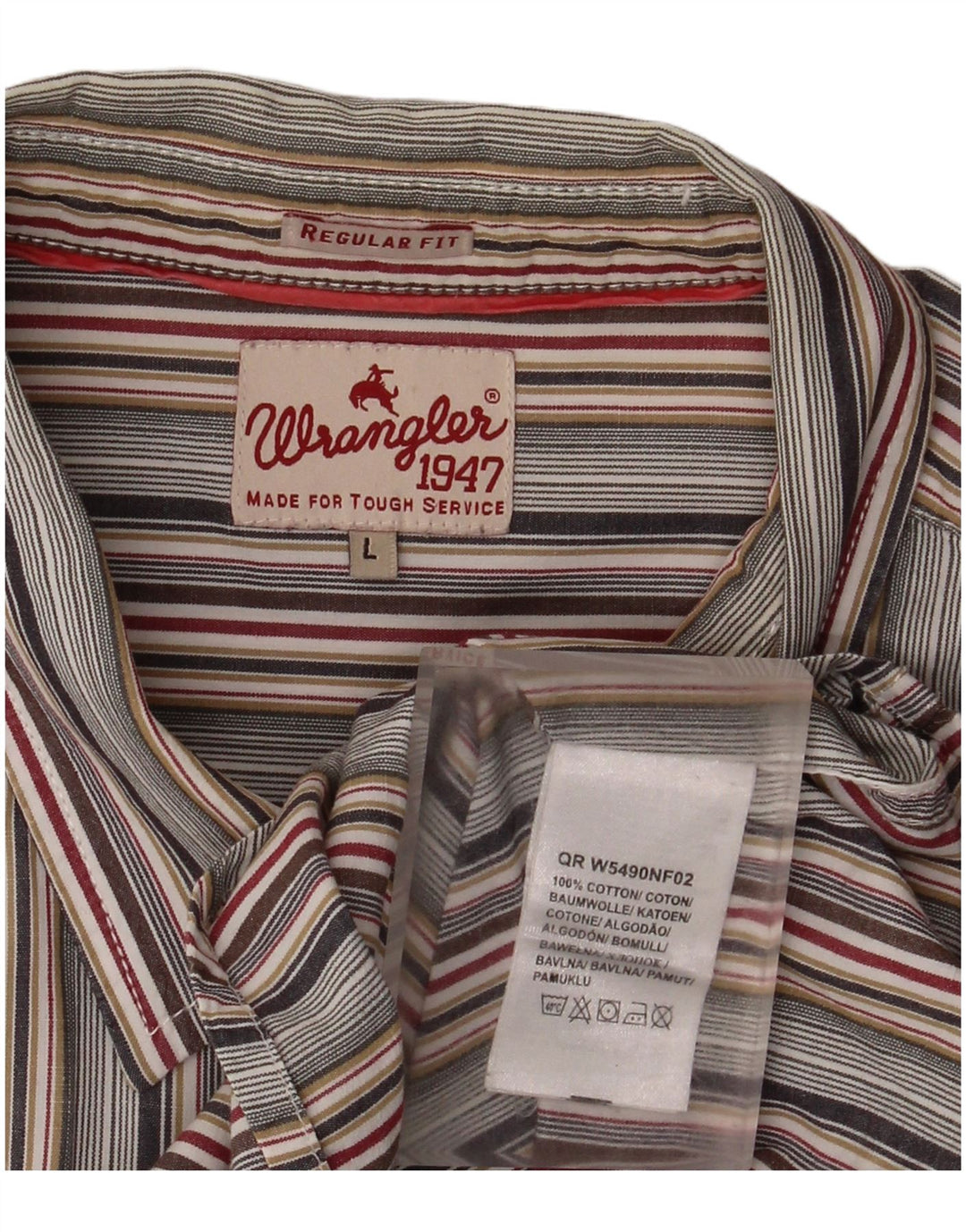 Wrangler Herrenhemd, groß, mehrfarbig, gestreift, Baumwolle