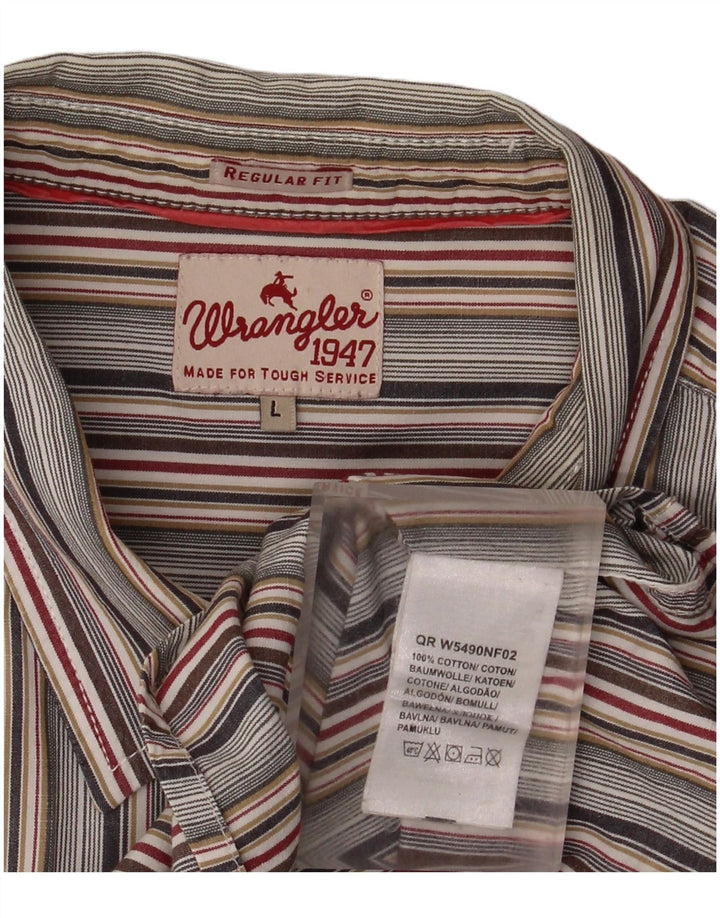 Wrangler Herrenhemd, groß, mehrfarbig, gestreift, Baumwolle