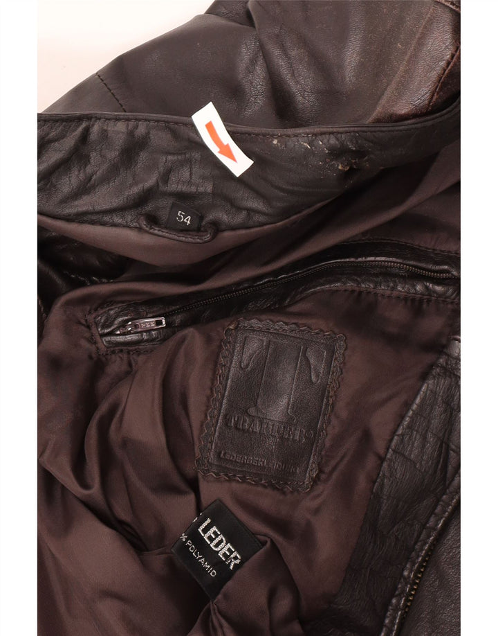 Trapper Herren Lederjacke IT 54 2XL Braunes Leder
