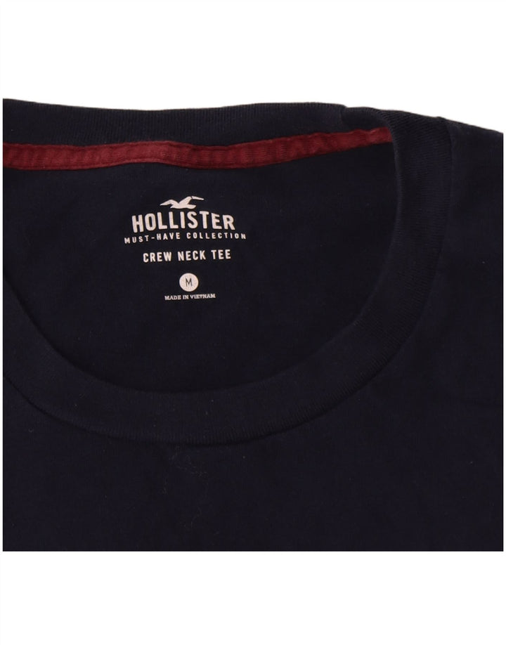 Hollister Herren-T-Shirt-Oberteil aus Baumwolle in mittlerem Marineblau