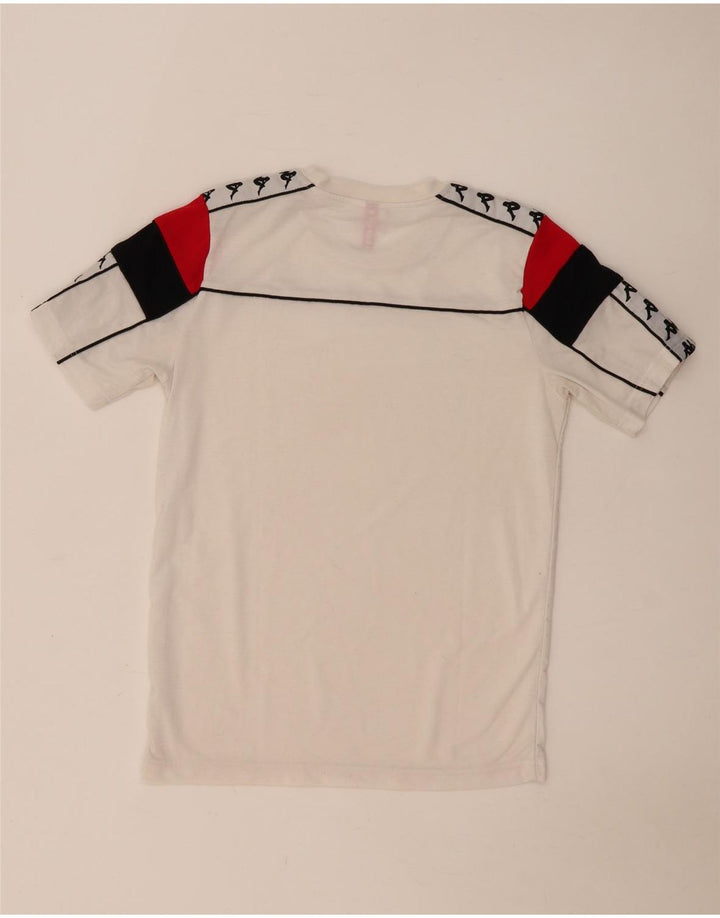 Kappa Herren Grafik-T-Shirt-Oberteil Mittelweiß Farbblock