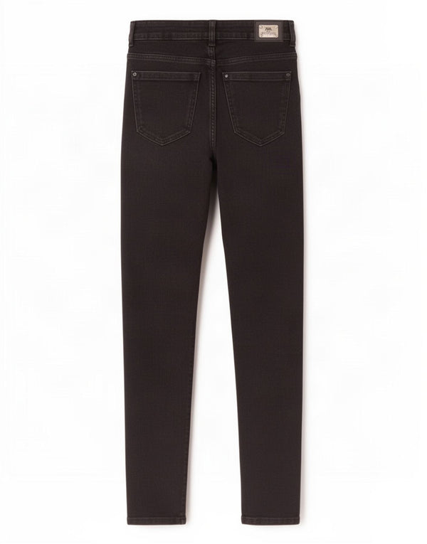 Zara Damen Skinny Jeans EU 34 2XS W24 L28 Schwarze Baumwolle