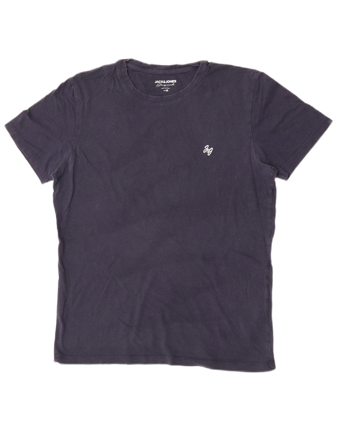 Jack & Jones Herren-T-Shirt-Oberteil aus Baumwolle in mittlerem Marineblau
