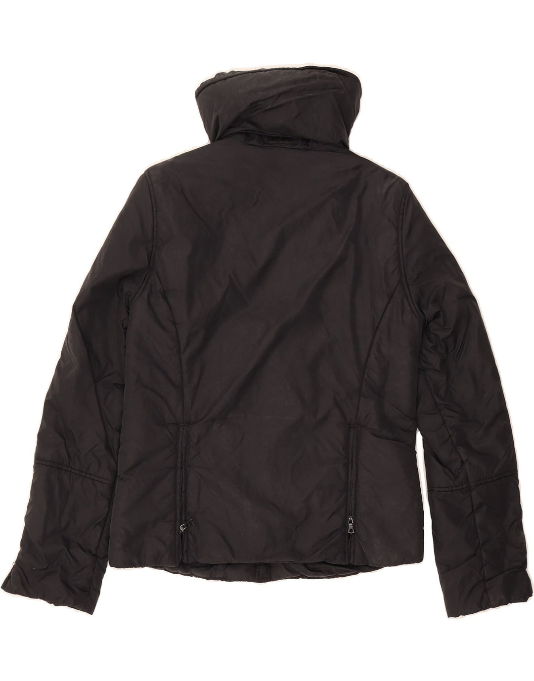 GAS Womens Hooded Padded Jacket UK 14 Large Black Vintage Gas and Second-Hand Gas from Messina Hembry 