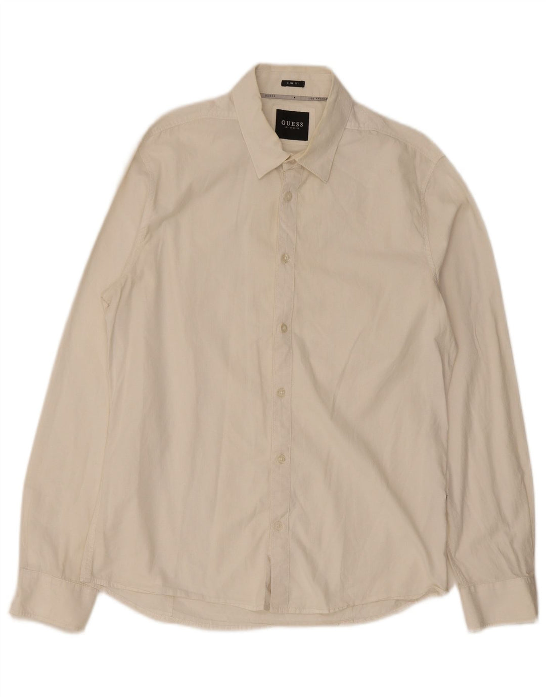 Guess Slim-Fit-Hemd für Herren, Größe L, Weiß