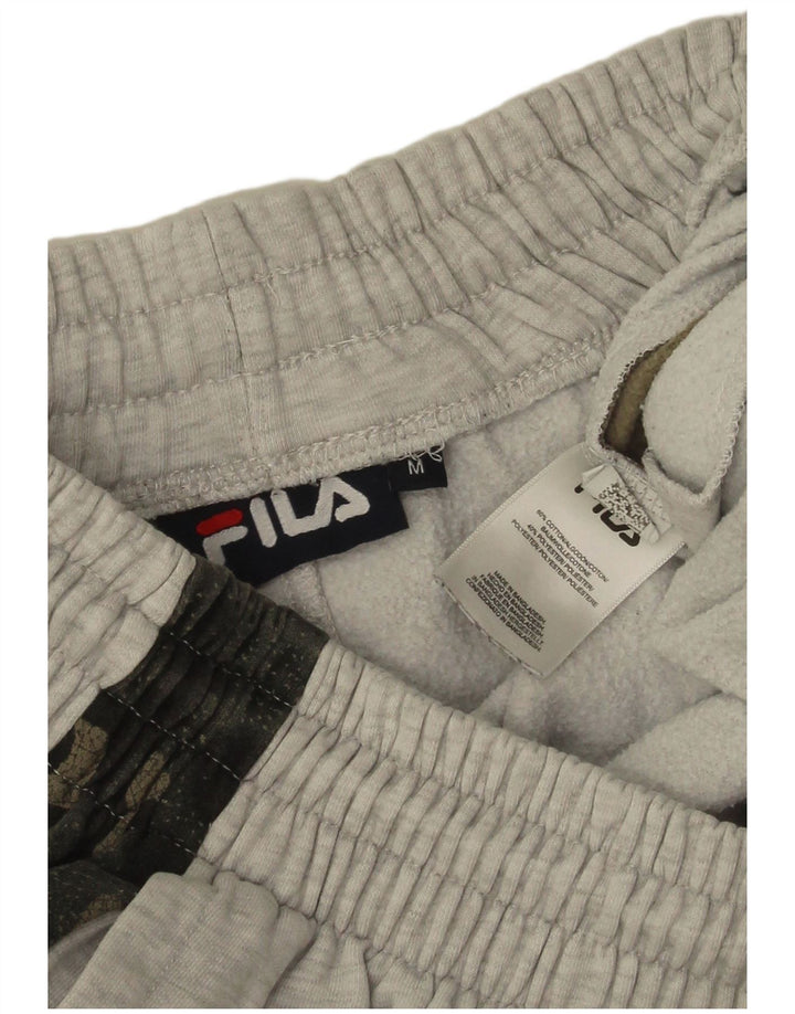 Fila Herren-Trainingshose, Jogginghose, Mittelgrau, Camouflage-Baumwolle