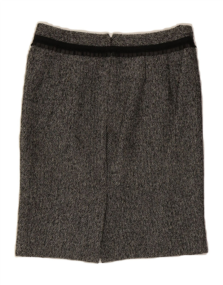 JESIRE Womens Straight Skirt US 4 Small W28 Grey Herringbone Cotton Vintage Jesire and Second-Hand Jesire from Messina Hembry 