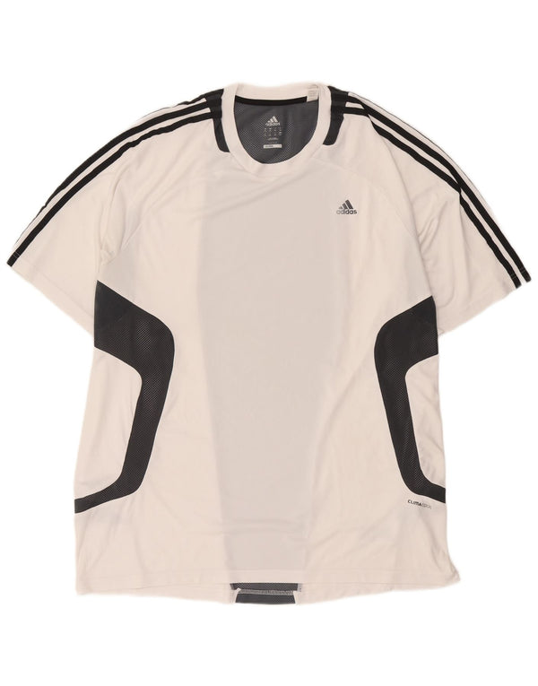 Adidas Herren Climacool T-Shirt Top 2XL Weiß Colourblock Polyester