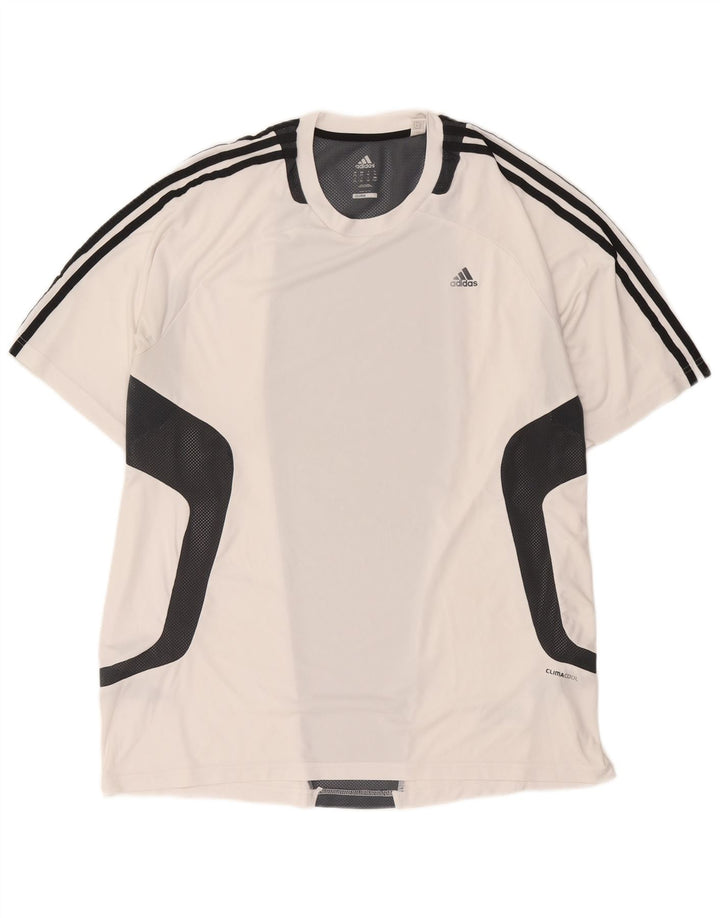Adidas Herren Climacool T-Shirt Top 2XL Weiß Colourblock Polyester