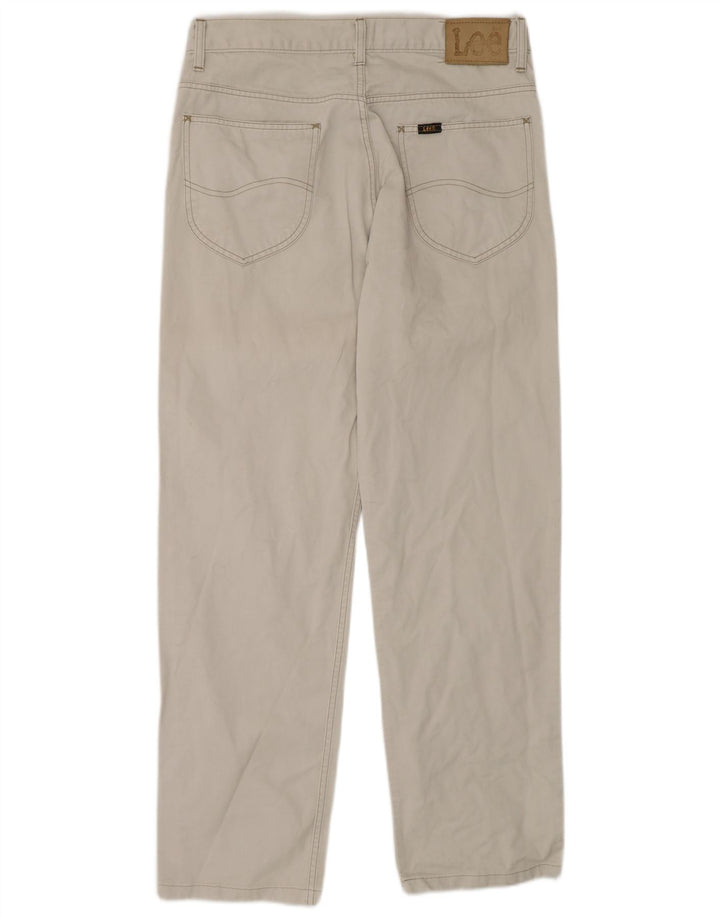 Lee Herren Chicago Straight Jeans W34 L30 Weiße Baumwolle