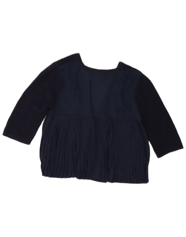 French Connection Damen-Bolero-Oberteil mit 3/4-Ärmeln, Größe S, Marineblau, Baumwolle
