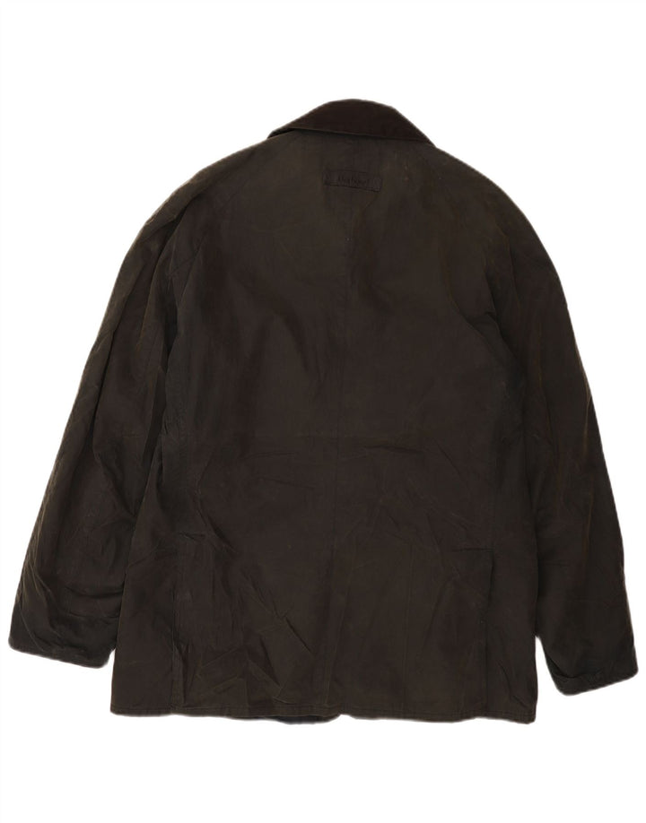 Barbour Herrenjacke aus gewachster Baumwolle, UK 38, mittelgrau, Baumwolle, klassisch