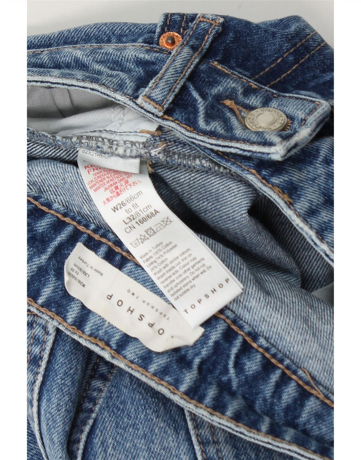 TOPSHOP Damen Bootcut-Jeans W26 L32 Blaue Baumwolle