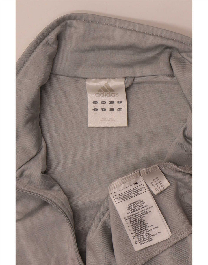 Adidas Herren-Trainingsanzug-Oberteiljacke UK 36/38 Small Graues Colourblock-Polyester
