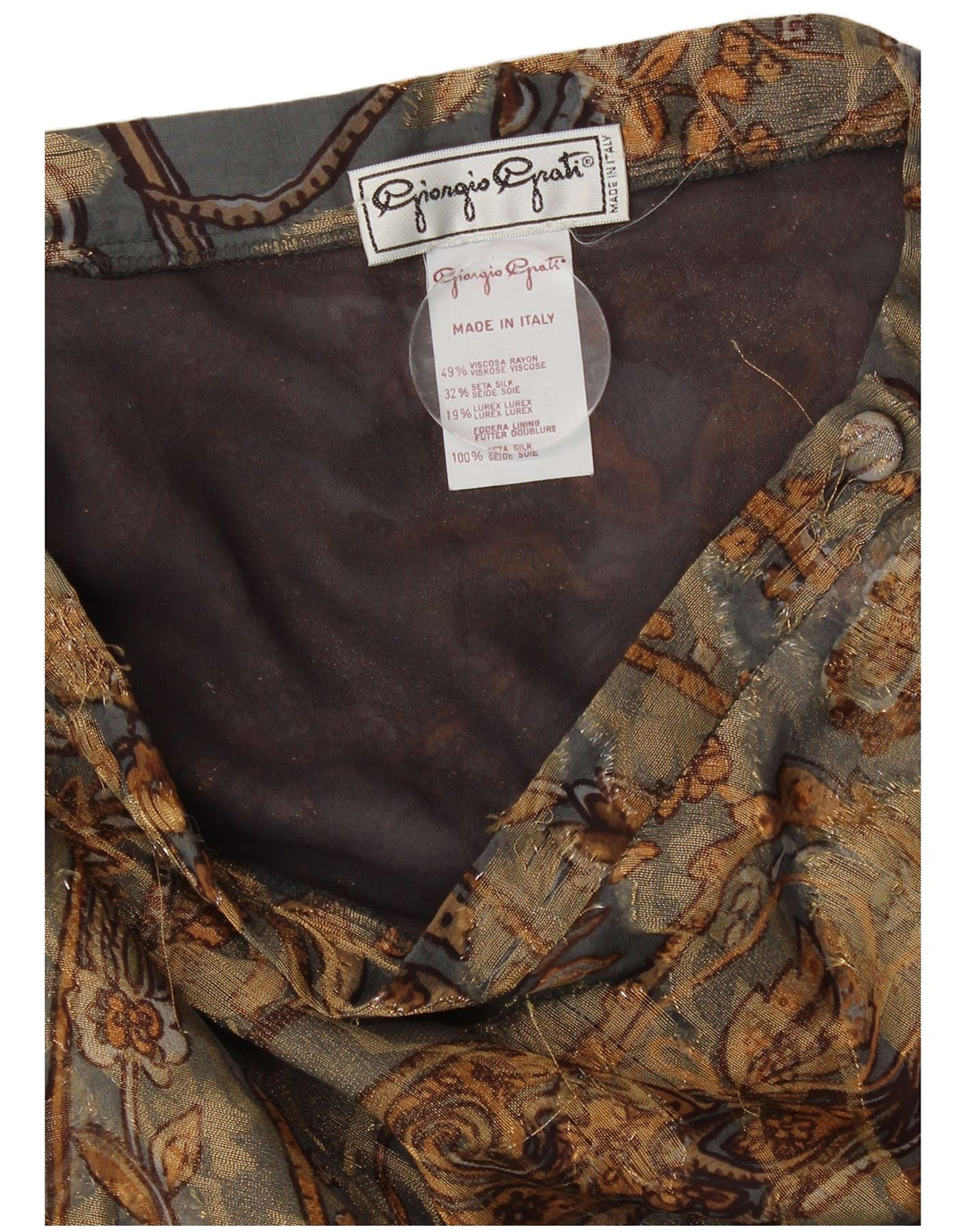 Giorgio Grati Damen Maxirock W26 Kleine mehrfarbige Paisley-Viskose