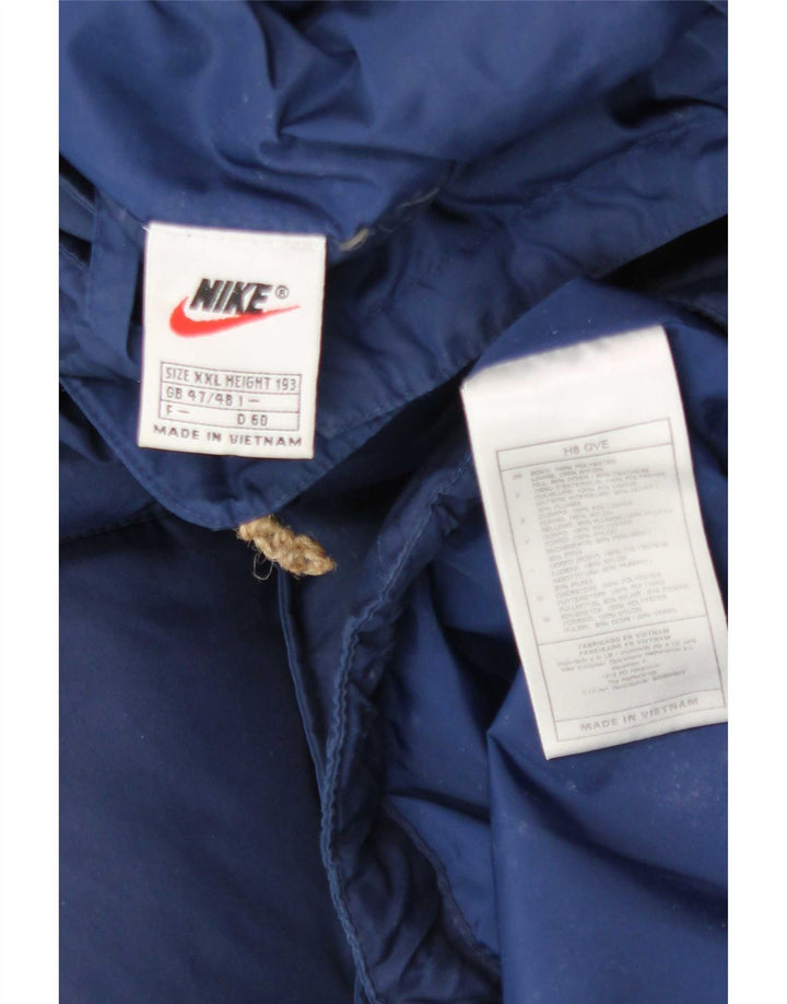 Nike Herren Wattierte Jacke UK 44 2XL Marineblau Polyester