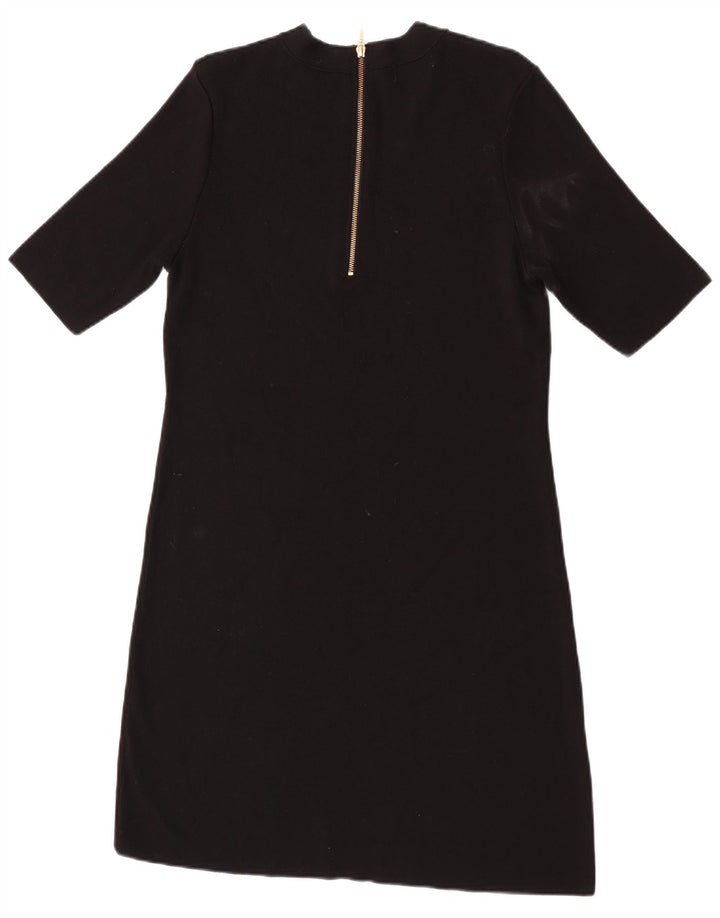 Monsoon Damen Pulloverkleid mit kurzen Ärmeln, UK 12, Mittelschwarz