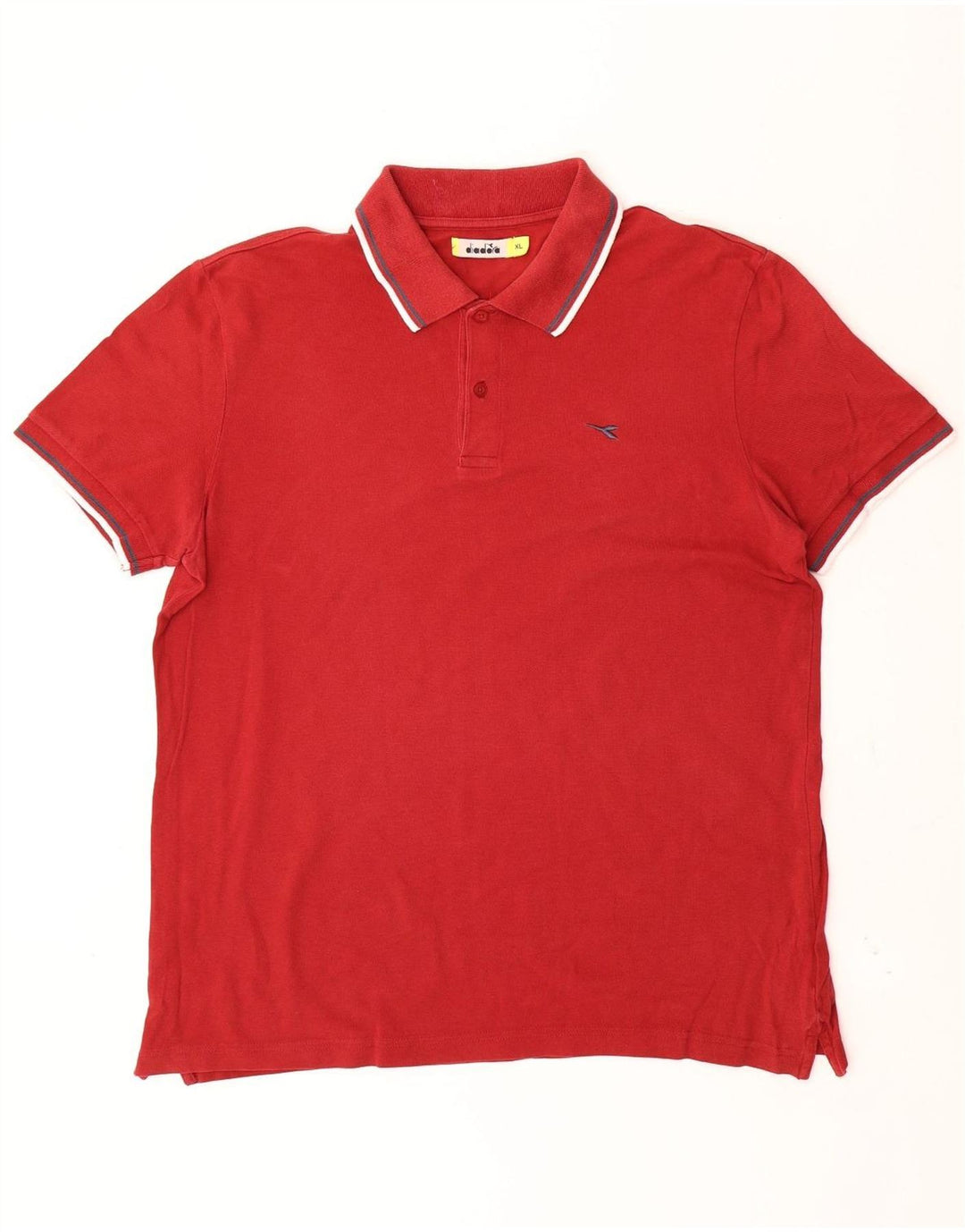 Diadora Herren Poloshirt XL, rote Baumwolle