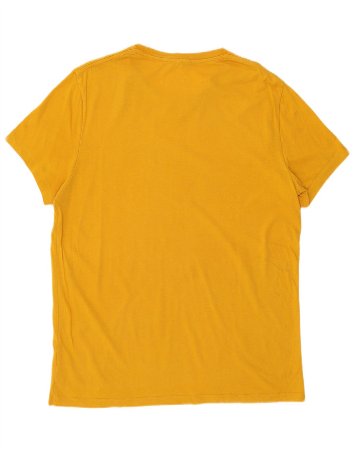 Jack Wills Herren T-Shirt Top Large Gelb Baumwolle