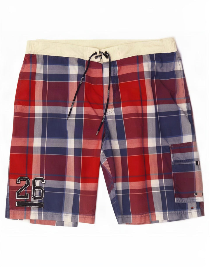 Tommy Hilfiger Herren Badeshorts 2XL rot kariert