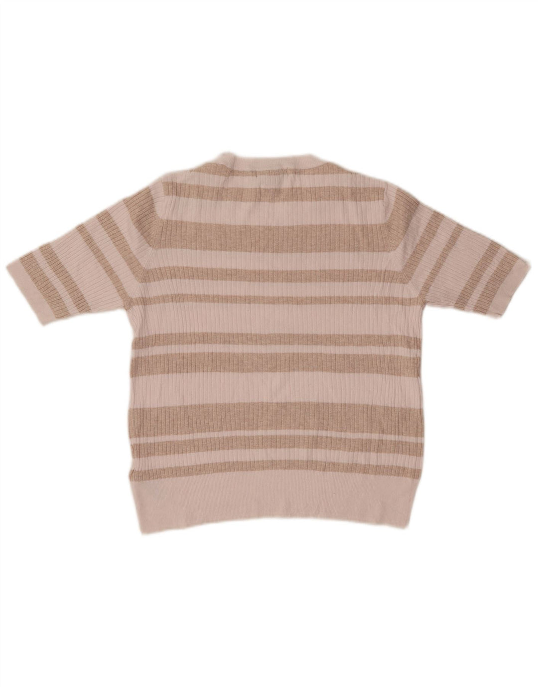 MARKS & SPENCER Damen Crop Crew Neck Pullover Pullover UK 16 Large Beige