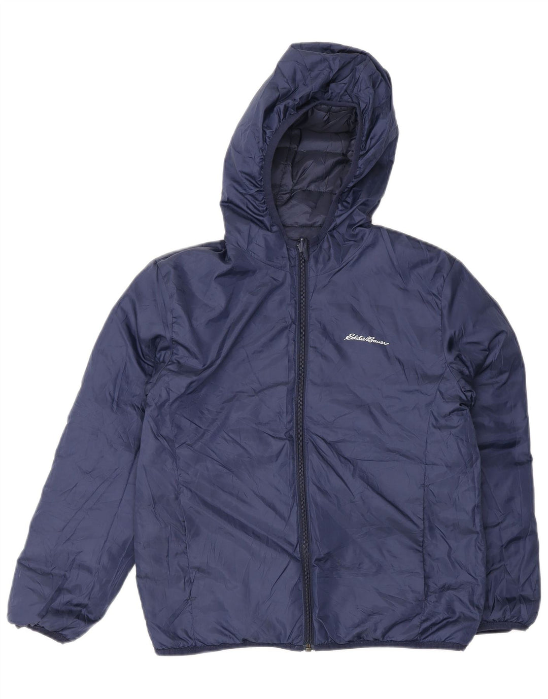Eddie Bauer Wattierte Jacke mit Kapuze für Jungen, 10–11 Jahre, mittelgroß, Marineblau