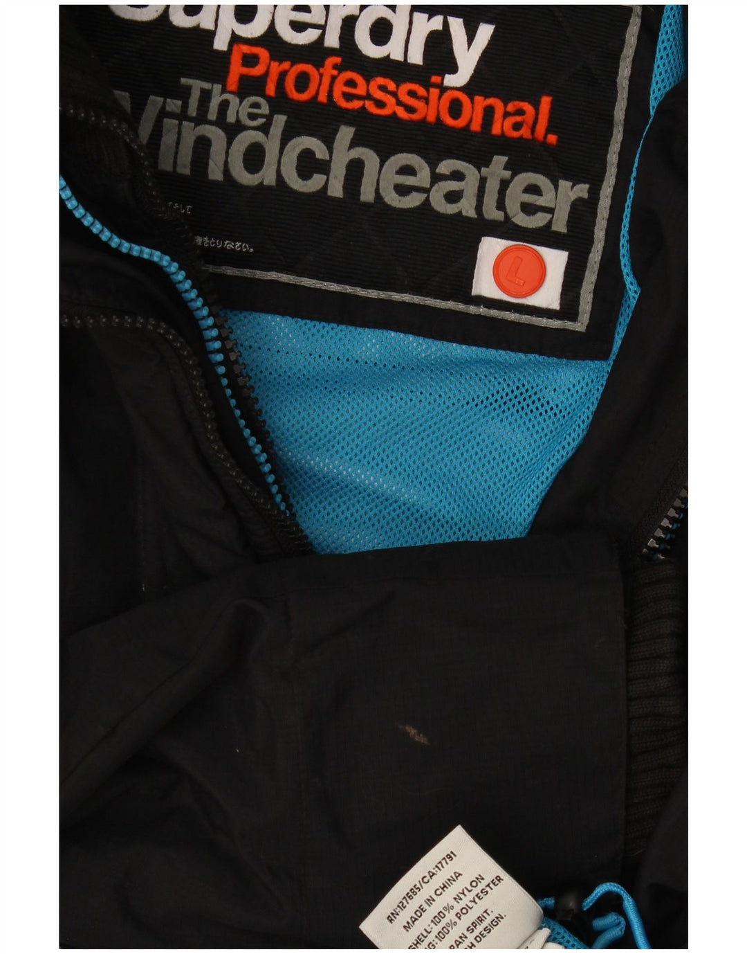 Superdry Damen The Windcheater Windjacke UK 16 Large Schwarz Nylon
