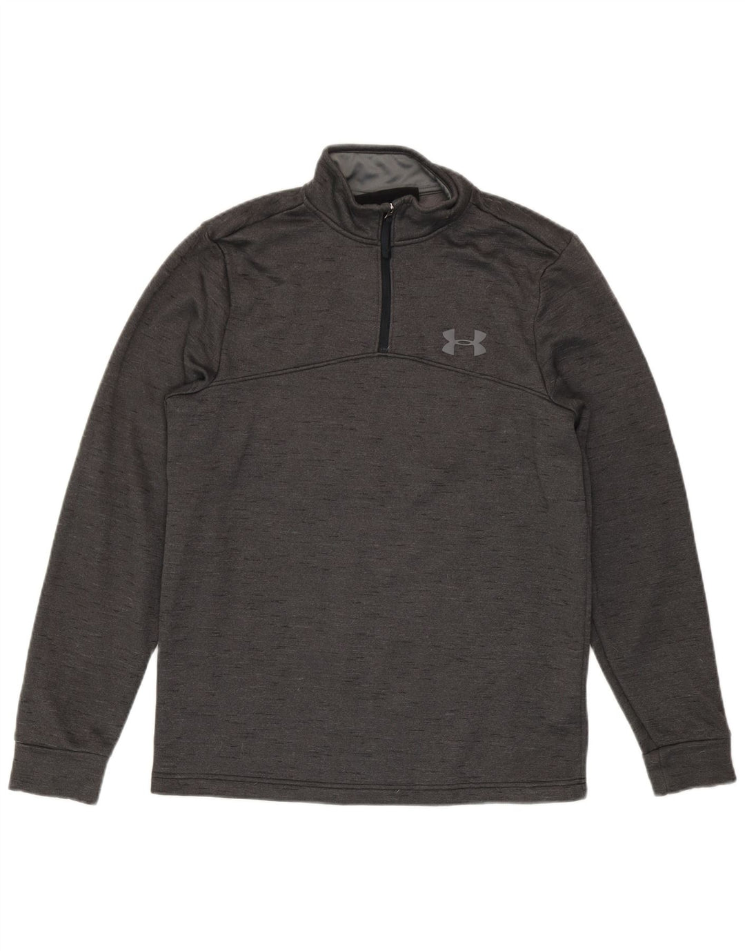 Under Armour Herren Cold Gear Zip Neck Sweatshirt Pullover Small Grau meliert