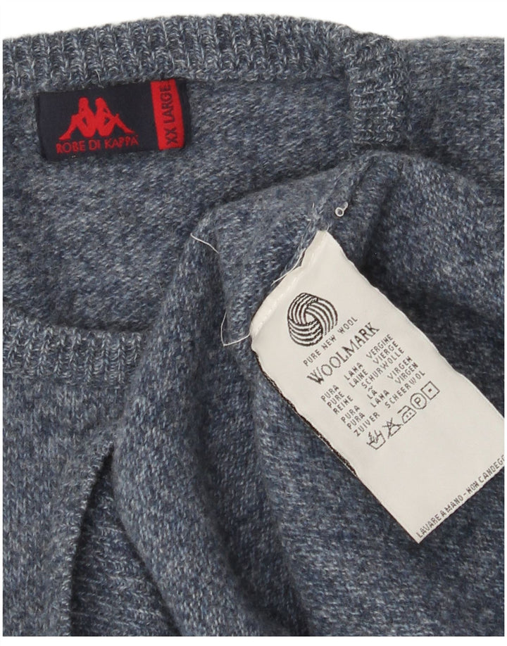 Kappa Damen-Pullover mit Rundhalsausschnitt, UK 20 2XL, blaue Wolle