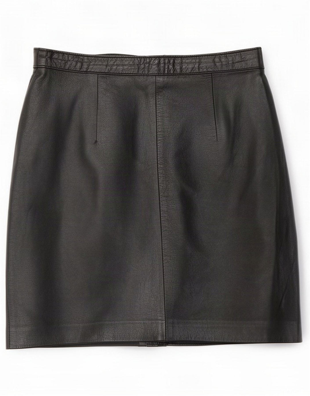 Vintage Damen Lederrock Medium W28 Schwarz