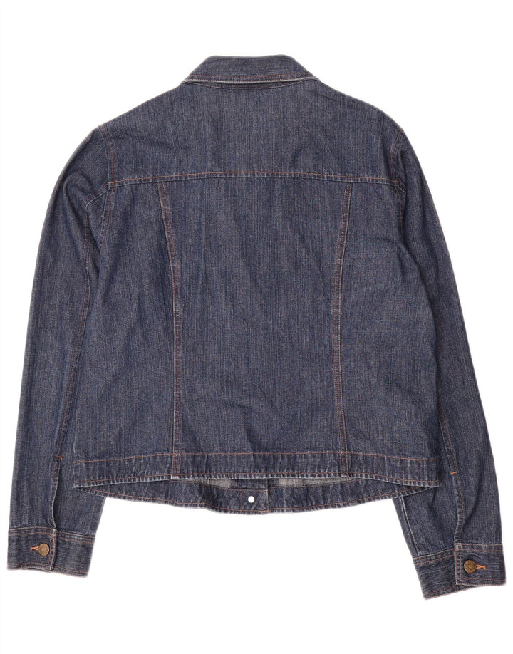 Laura Ashley Damen Jeansjacke UK 16 Große blaue Baumwolle