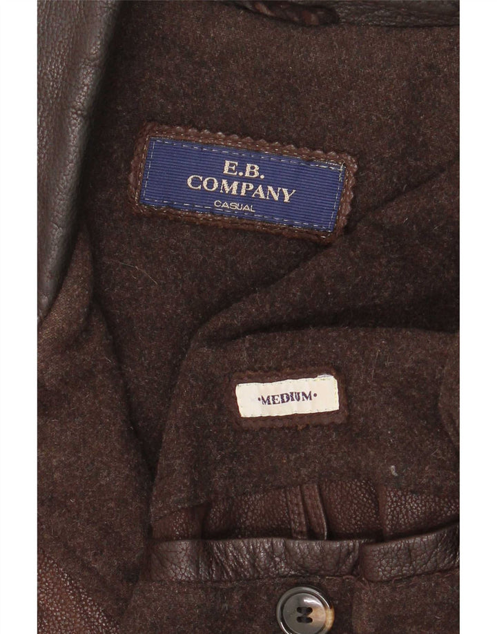 E.B. Company Herren Ledermantel UK 38 Mittelbraun