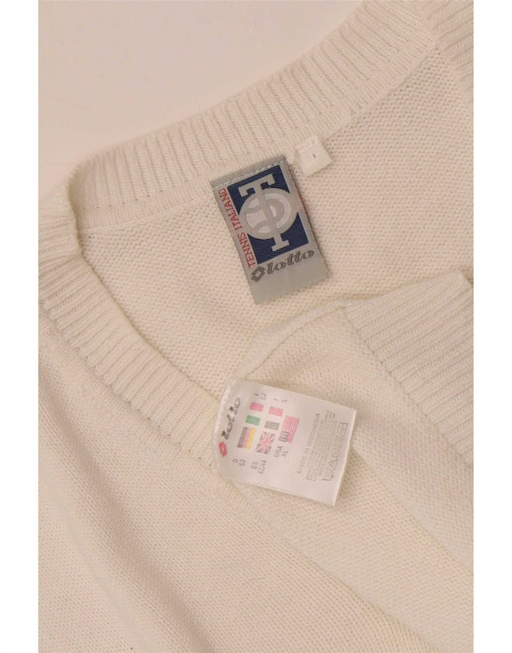 Lotto Herren-Tanktop, groß, aus weißer Baumwolle