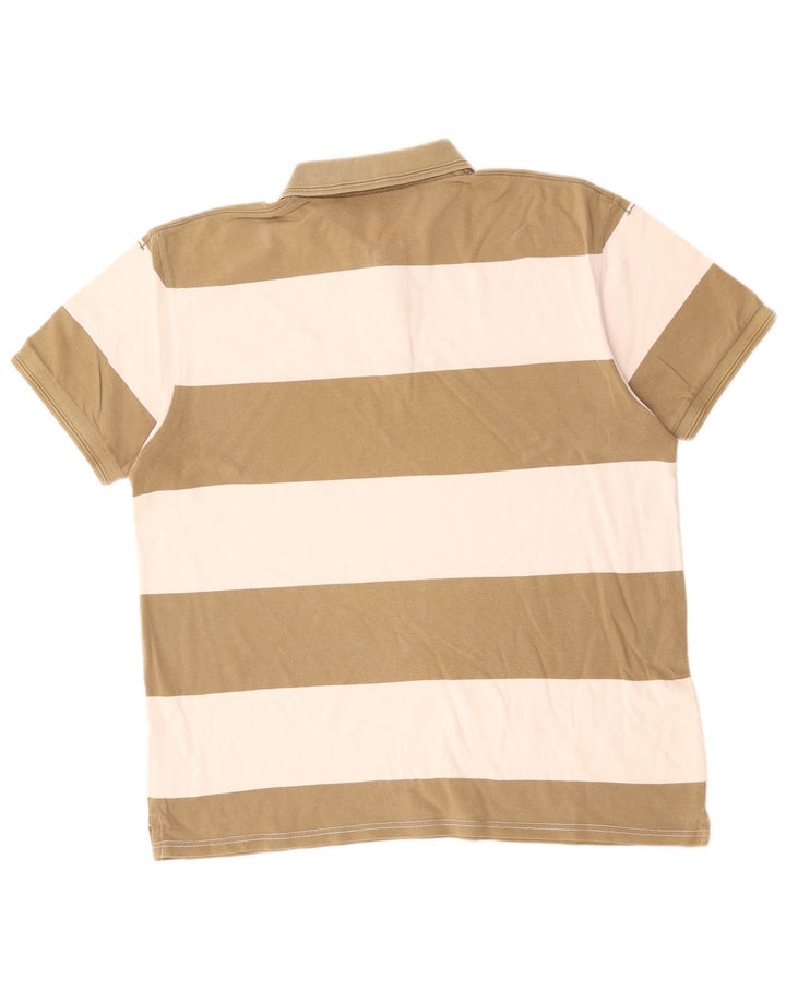 LEVI'S Herren Rugby-Poloshirt, groß, Khaki, gestreift, Baumwolle