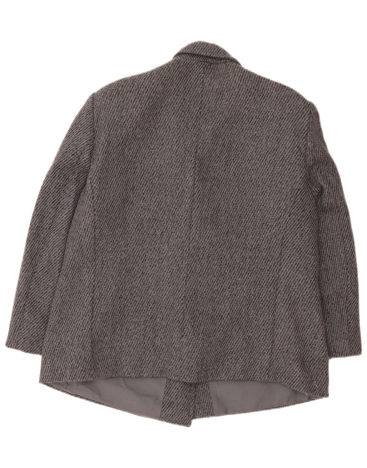 ELENA MIRO Damen Zweireiher-Blazer IT 49 XL Graue Schurwolle