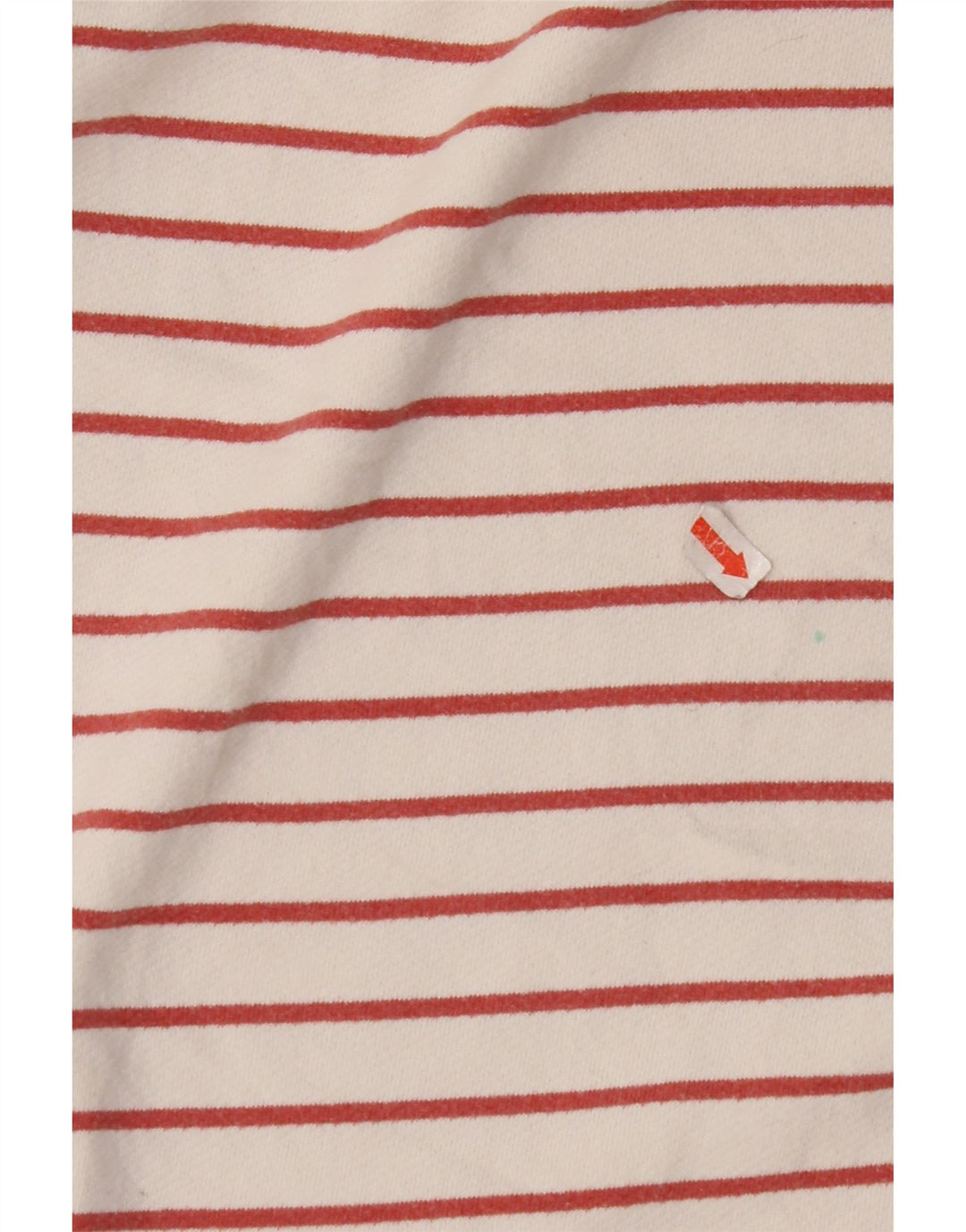 FAT FACE Womens Top Long Sleeve UK 8 Small Off White Striped Cotton