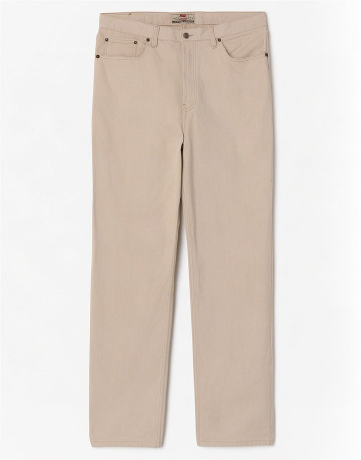 Levi's Herren Straight Jeans W36 L34 Beige Baumwolle