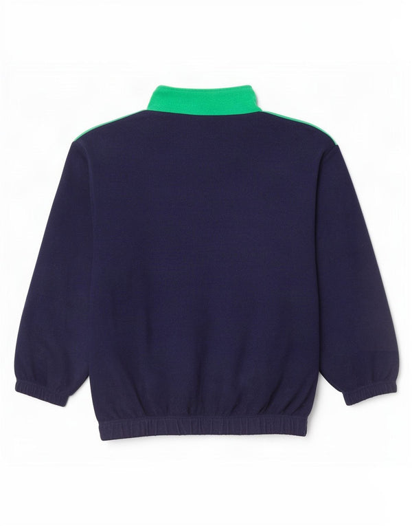 MONTGOMERY Herren-Fleecepullover mit Reißverschluss, XL, Marineblau, Farbblock