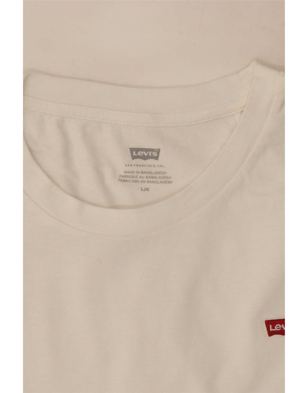 Levi's Damen T-Shirt Top UK 14 Large Weiß