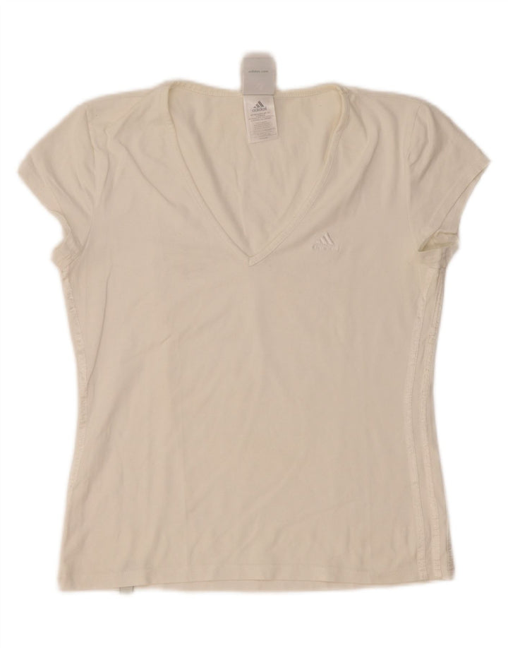 ADIDAS Mens T-Shirt Top UK 40/42 Medium White Cotton
