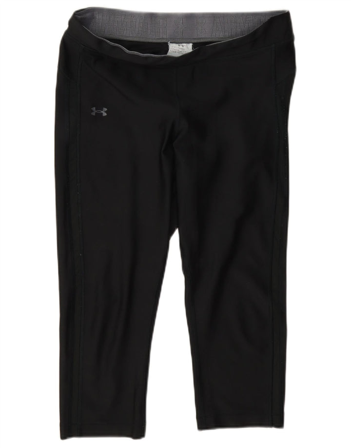 Under Armour Damen Capri-Leggings UK 16 Large Schwarz Polyester