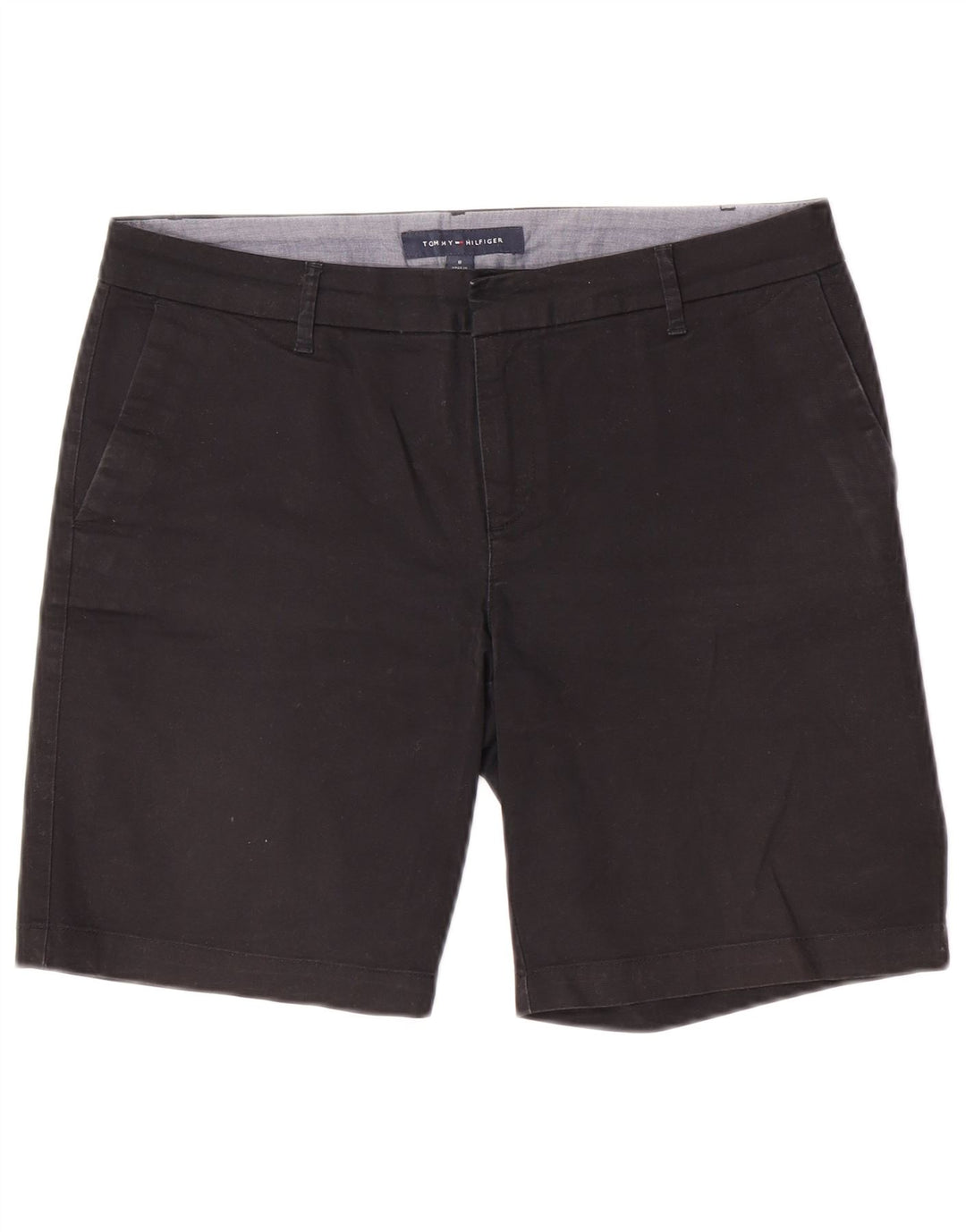 Tommy Hilfiger Damen Chino-Shorts US 8 Medium W32 Schwarze Baumwolle
