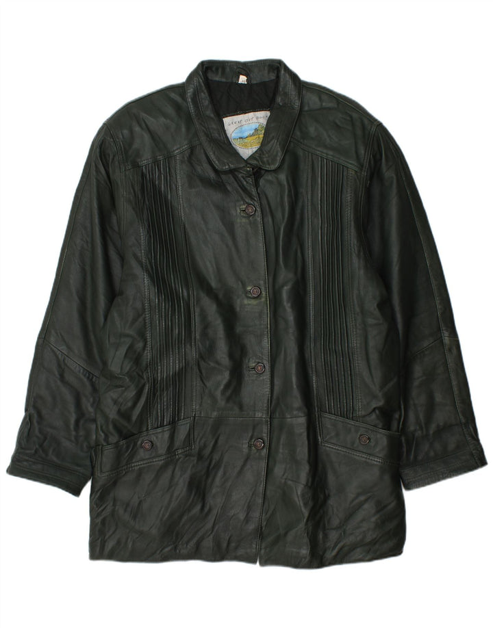 VINTAGE Womens Overcoat IT 46 Large Green