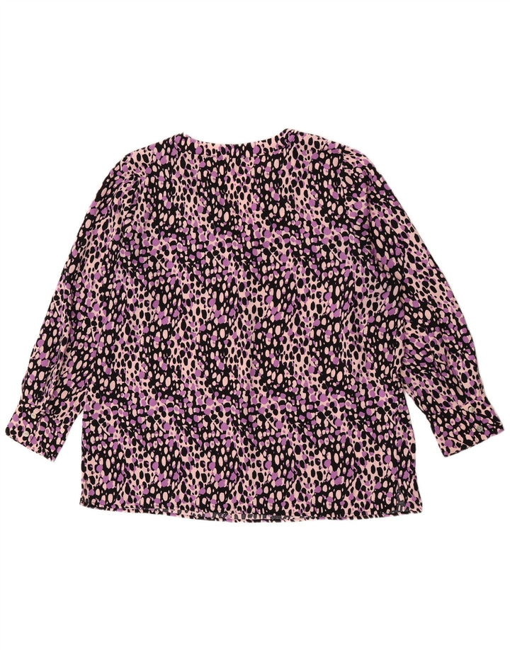 MARKS & SPENCER Damen Bluse Top UK 18 XL Mehrfarbiger Tierdruck