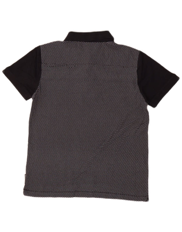 French Connection Mens Polo Shirt Small Black Flecked Cotton
